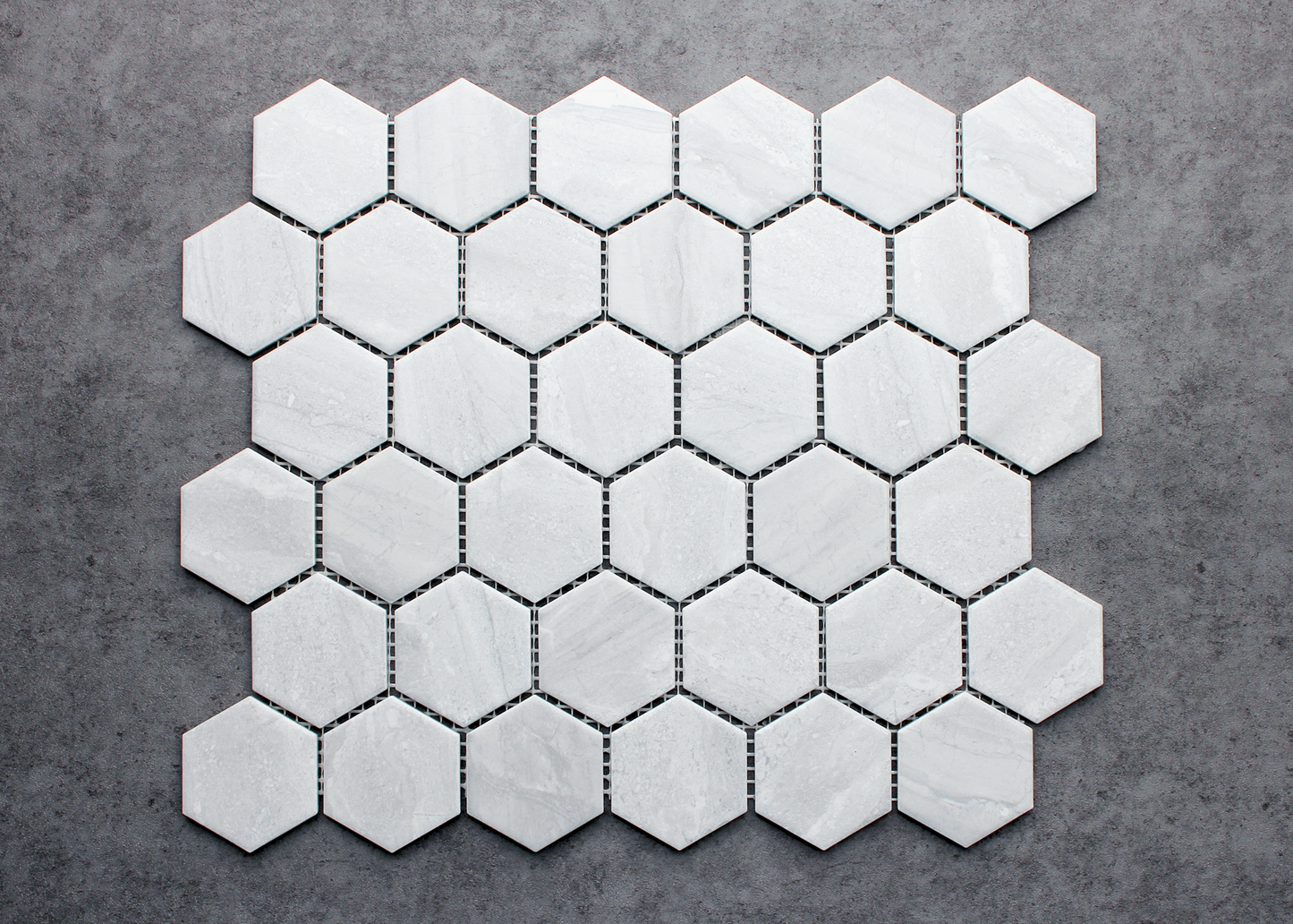 Wooden Grey Matt Medium Hexagon-HEXAGON-Mosaic Mode