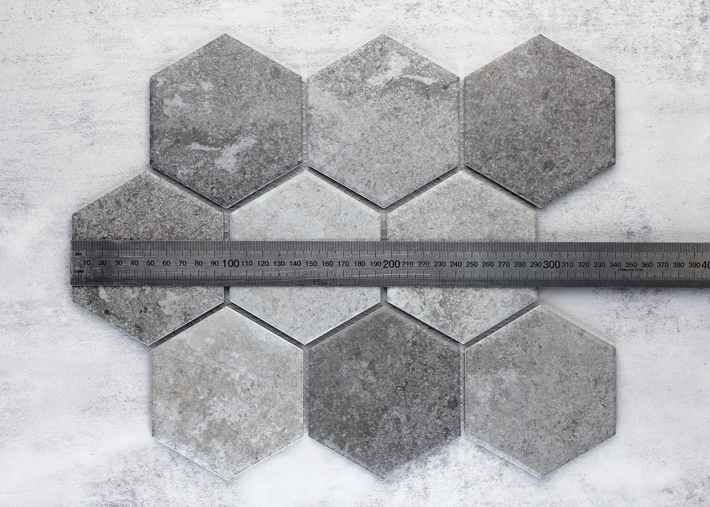 Coal Matt Large Hexagon-HEXAGON-Mosaic Mode