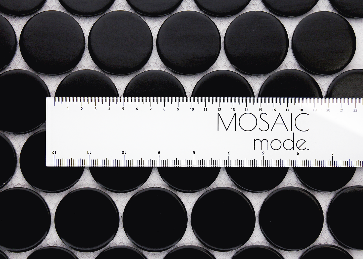 Black Megalo Matt Penny Round-PENNY ROUND-Mosaic Mode