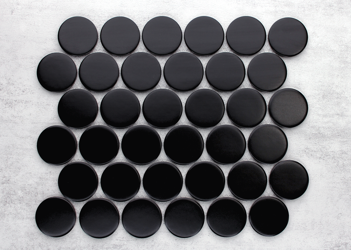 Black Megalo Matt Penny Round-PENNY ROUND-Mosaic Mode