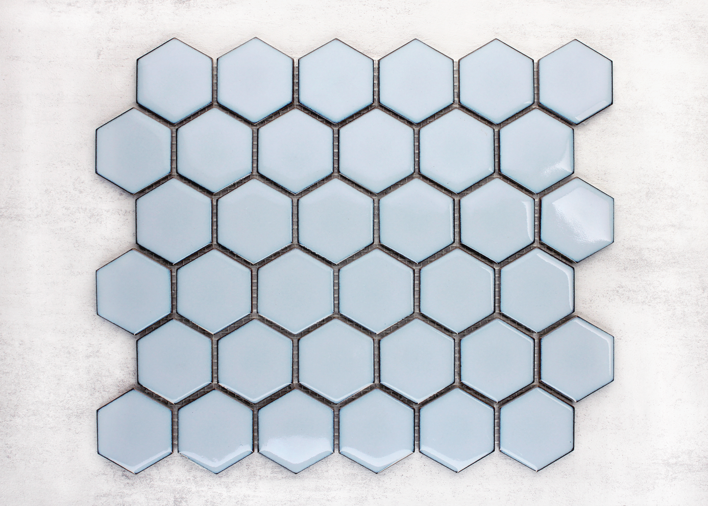 Antique Blue Gloss Medium Hexagon-HEXAGON-Mosaic Mode