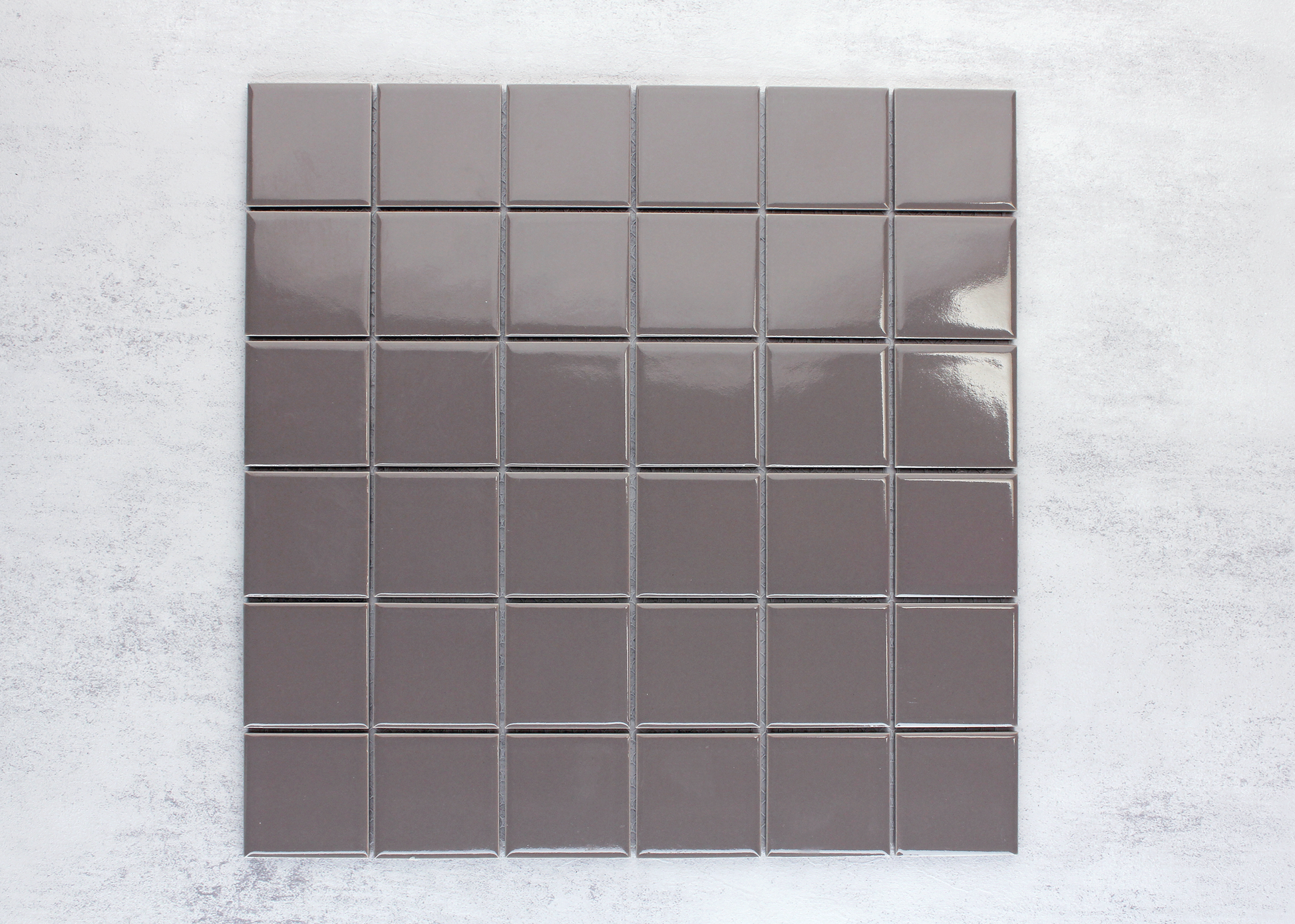 Mushroom Gloss Medium Porcelain Glazed Square-GLAZED PORCELAIN-Mosaic Mode