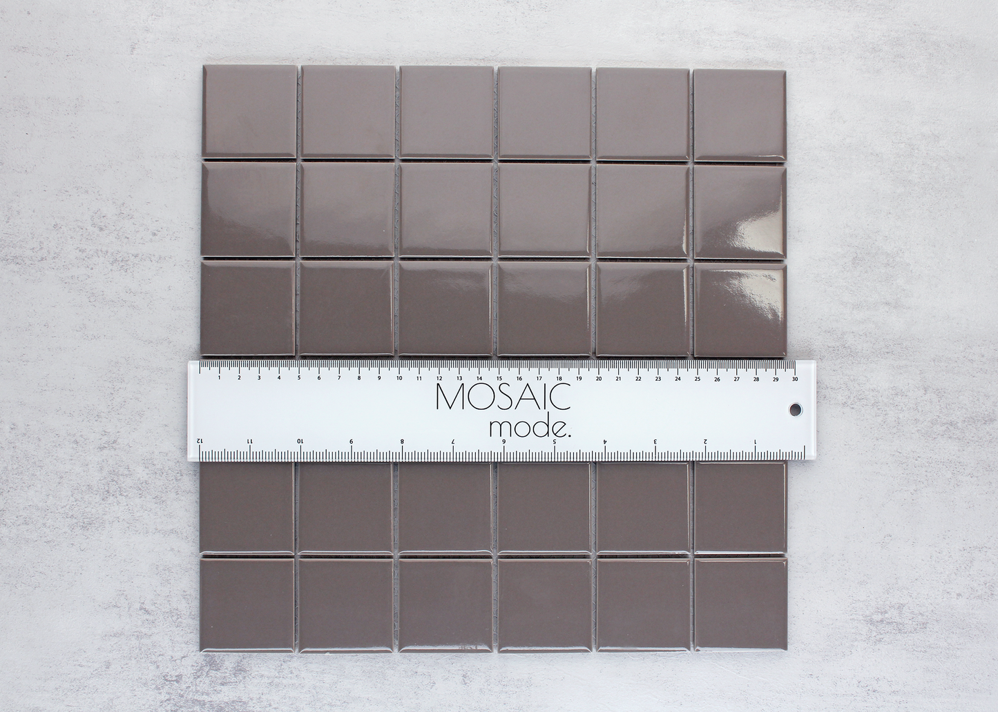 Mushroom Gloss Medium Porcelain Glazed Square-GLAZED PORCELAIN-Mosaic Mode