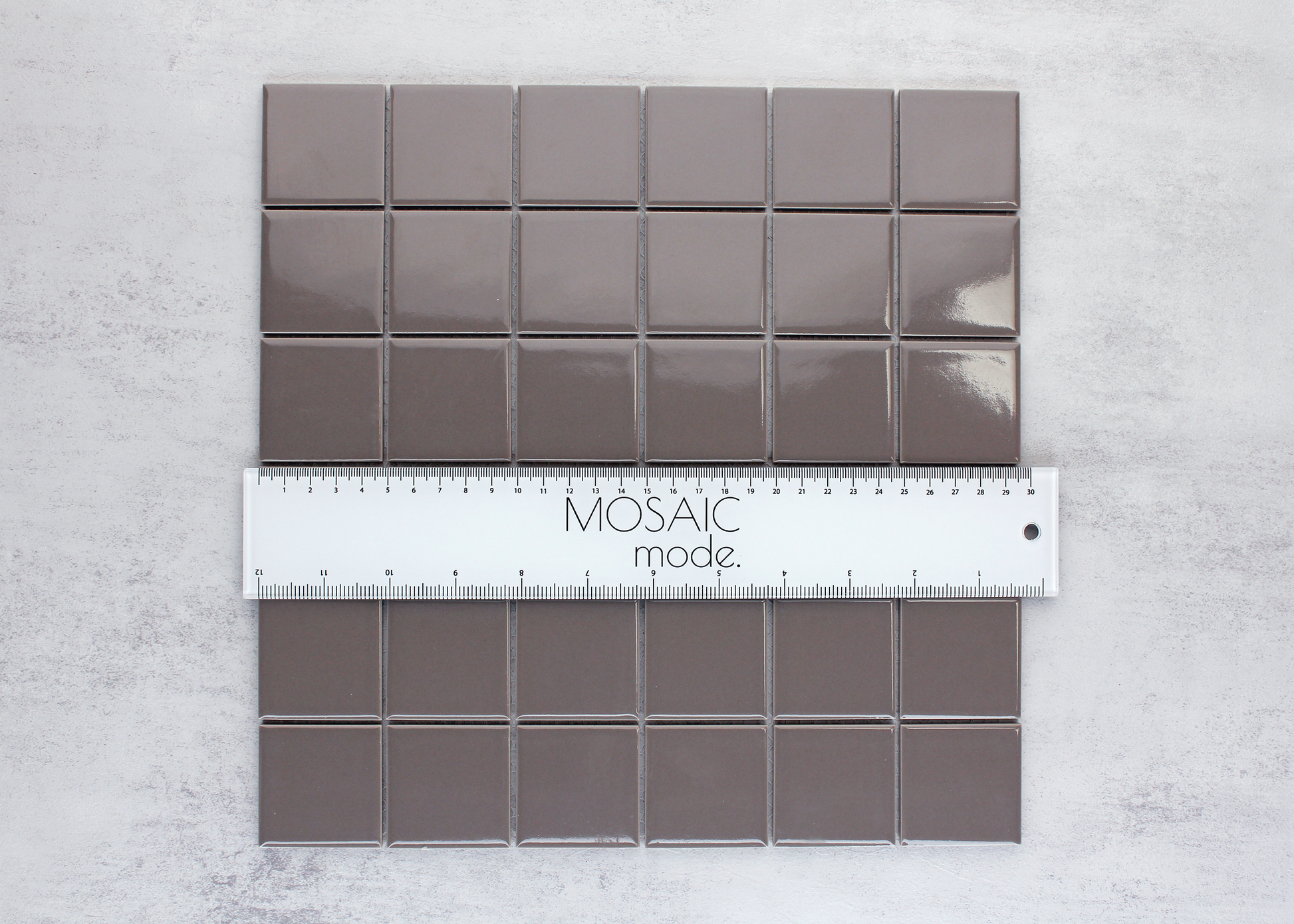 Mushroom Gloss Medium Porcelain Glazed Square-GLAZED PORCELAIN-Mosaic Mode