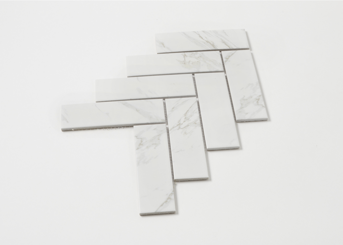 Carrara Matt Large Herringbone-CARRARA-Mosaic Mode