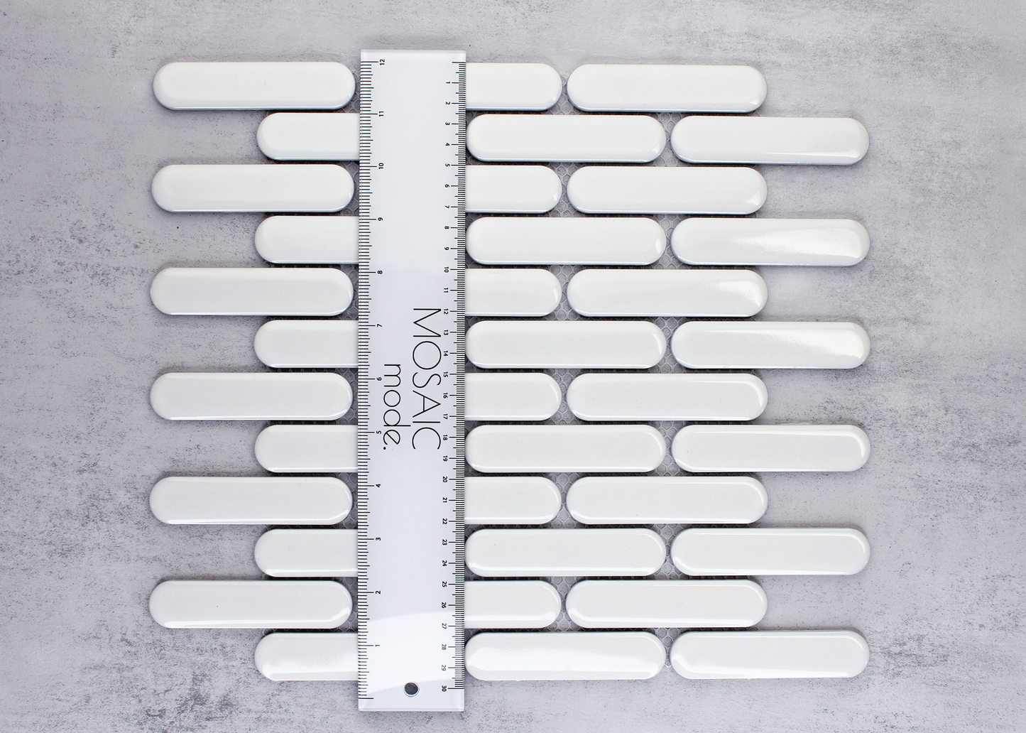 White Gloss Round Finger-ROUND FINGER-Mosaic Mode
