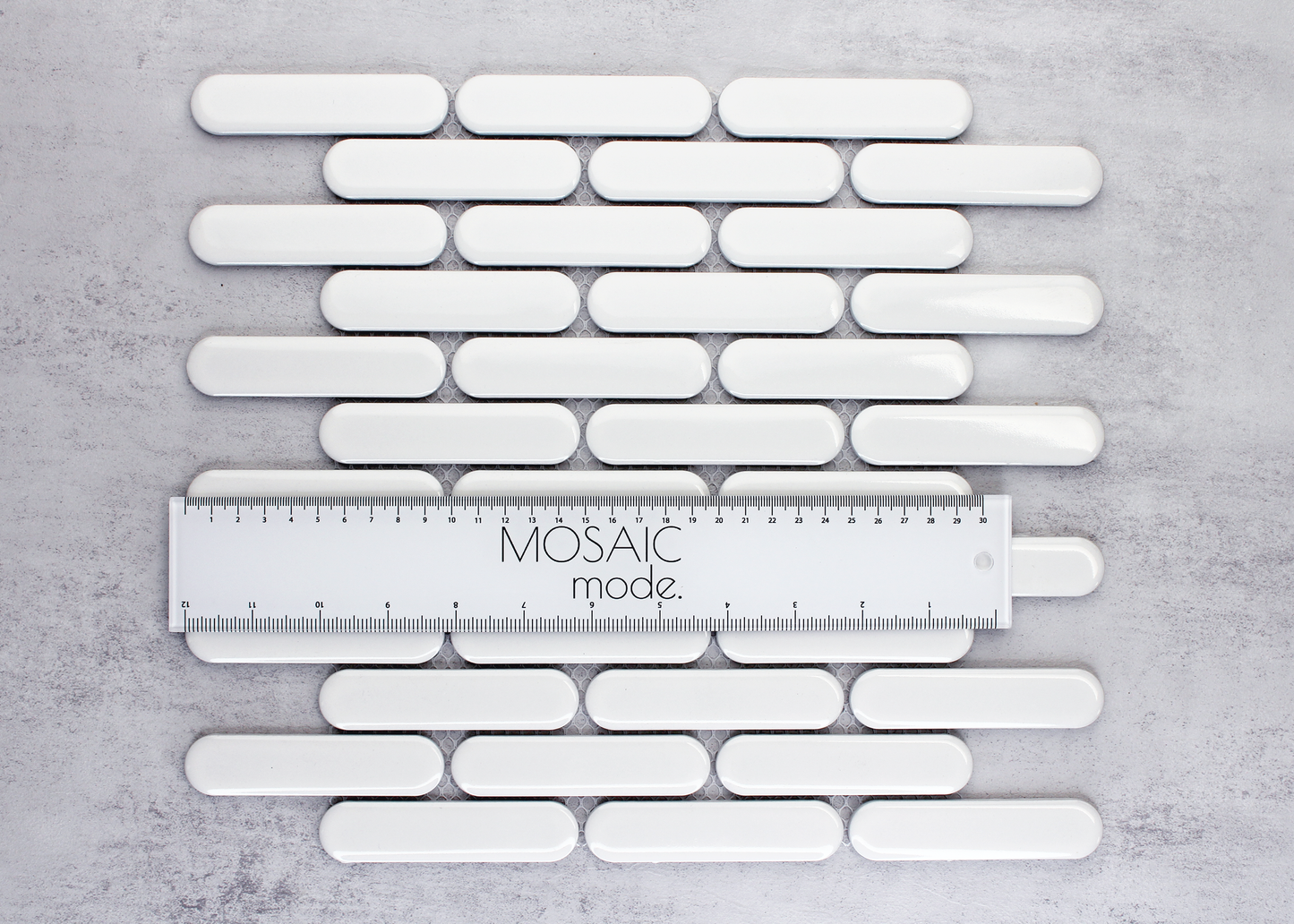 White Gloss Round Finger-ROUND FINGER-Mosaic Mode