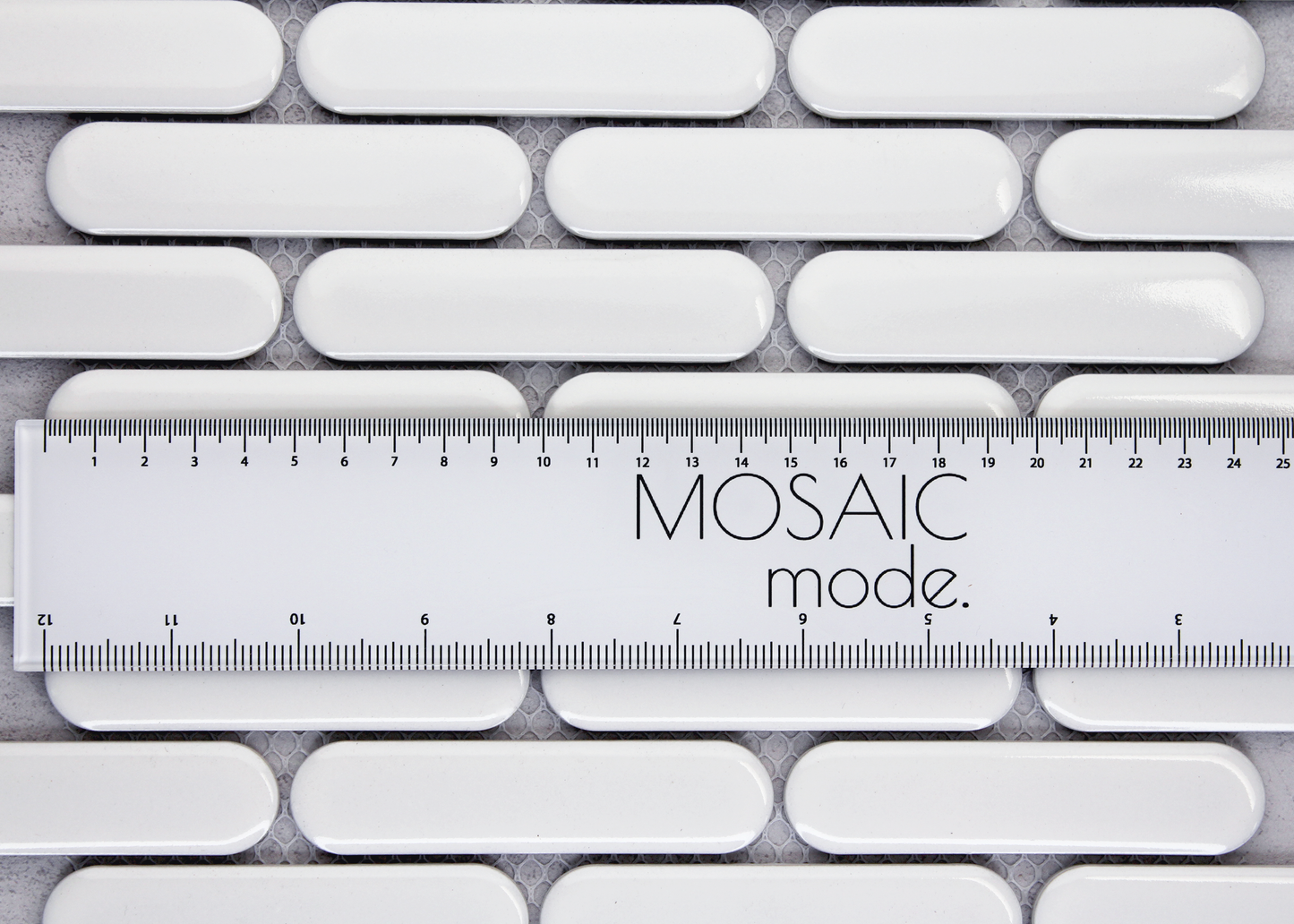 White Gloss Round Finger-ROUND FINGER-Mosaic Mode