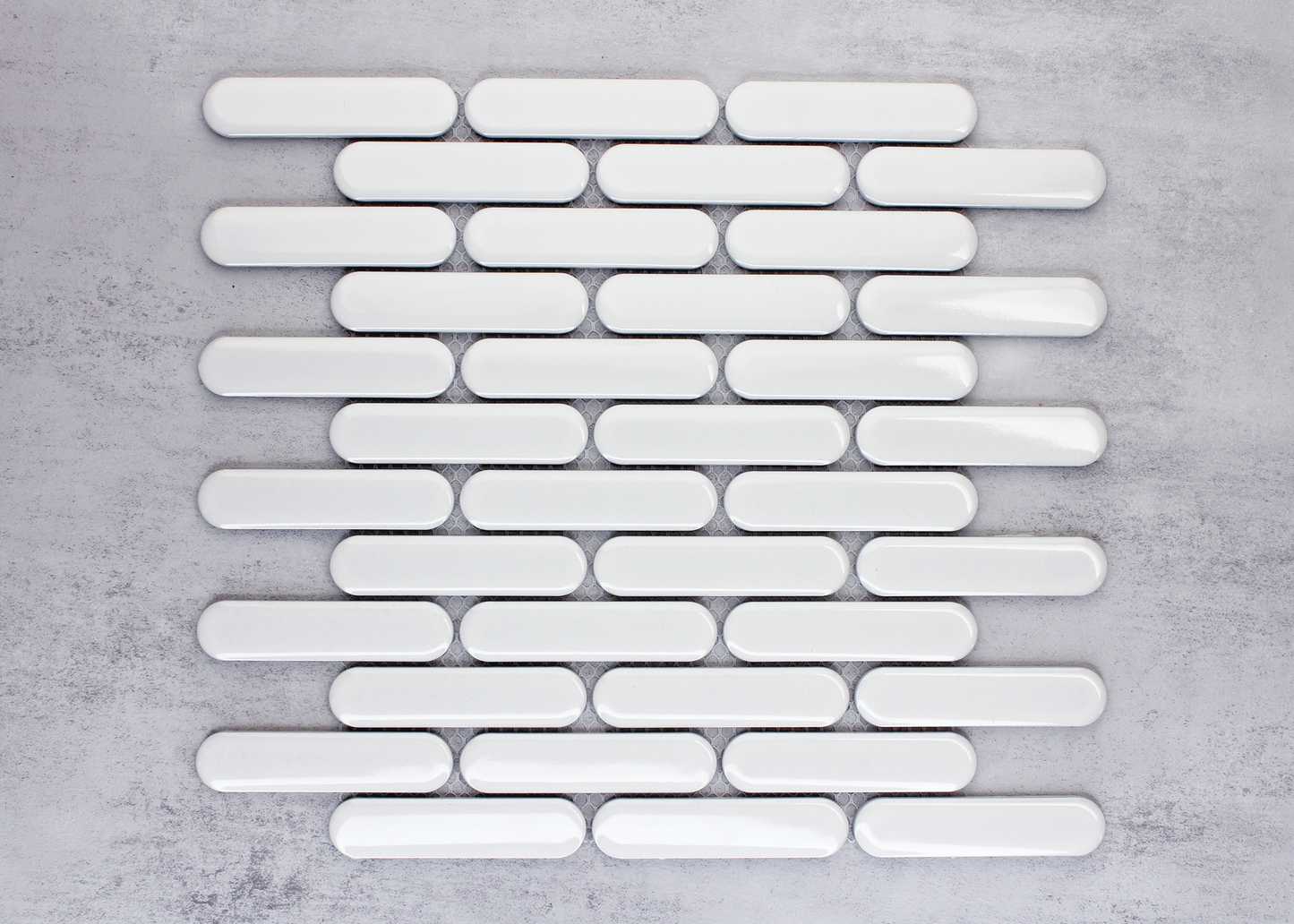 White Gloss Round Finger-ROUND FINGER-Mosaic Mode