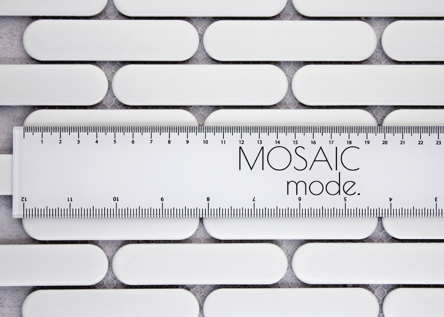 White Matt Round Finger-ROUND FINGER-Mosaic Mode