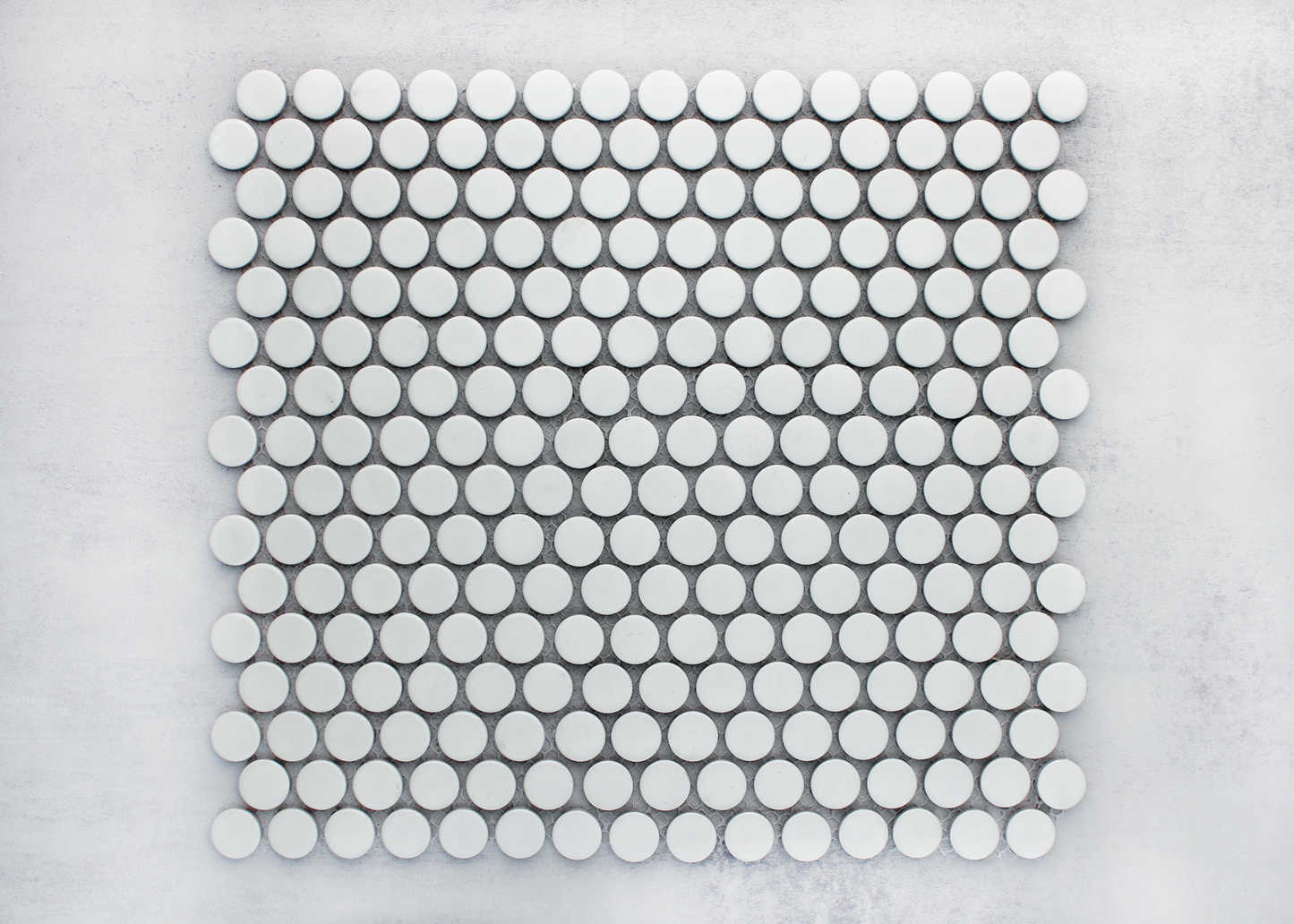 White Matt Penny Round-PENNY ROUND-Mosaic Mode