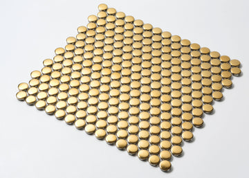 Gold Plated Matt Penny Round-PENNY ROUND-Mosaic Mode