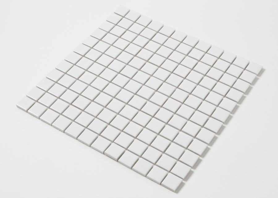 White Matt Small Square-GLAZED PORCELAIN-Mosaic Mode
