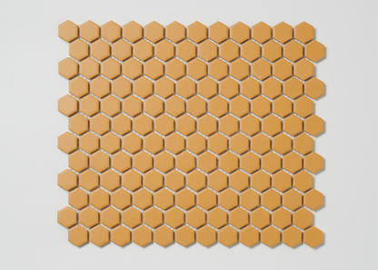 Butterscotch Glazed Small Hexagon-HEXAGON-Mosaic Mode