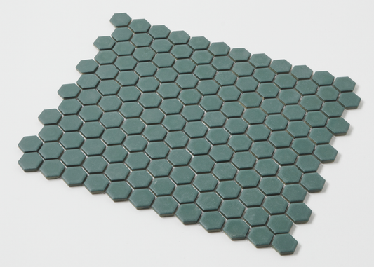 Cedar Green Glazed Small Hexagon-HEXAGON-Mosaic Mode