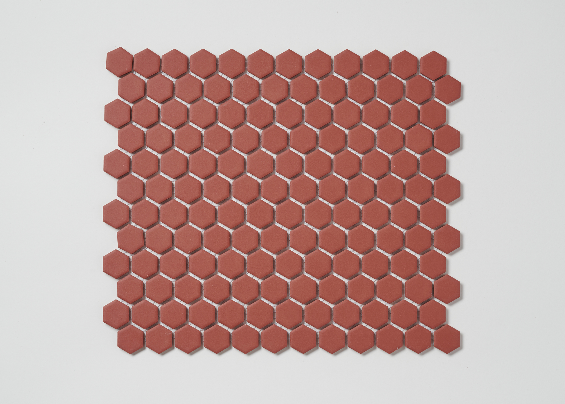 Jam Red Glazed Small Hexagon-HEXAGON-Mosaic Mode
