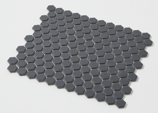 Midnight Black Glazed Small Hexagon-HEXAGON-Mosaic Mode