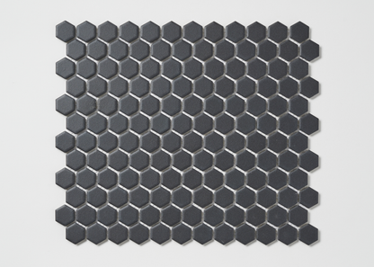 Mightnight Black Glazed Small Hexagon-HEXAGON-Mosaic Mode