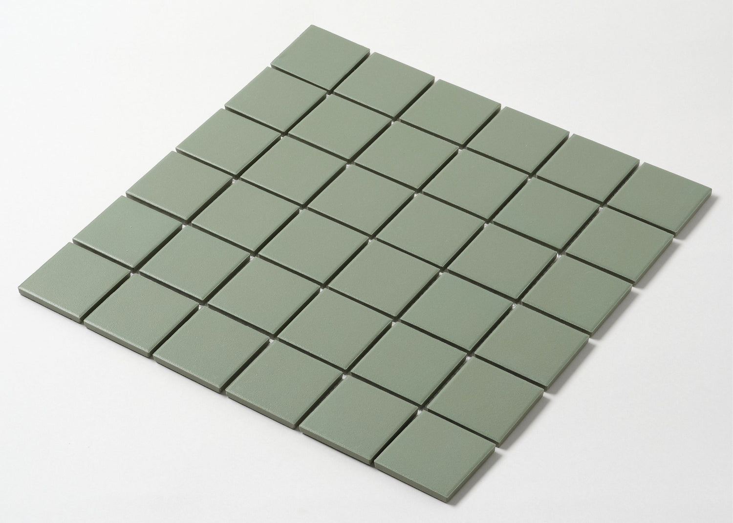 Pistachio Green Unglazed Medium Square-UNGLAZED-Mosaic Mode