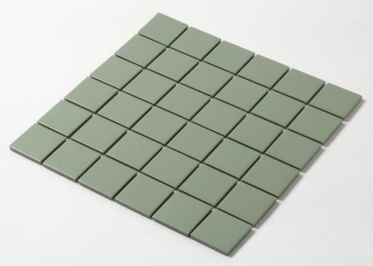 Pistachio Green Unglazed Medium Square-UNGLAZED-Mosaic Mode