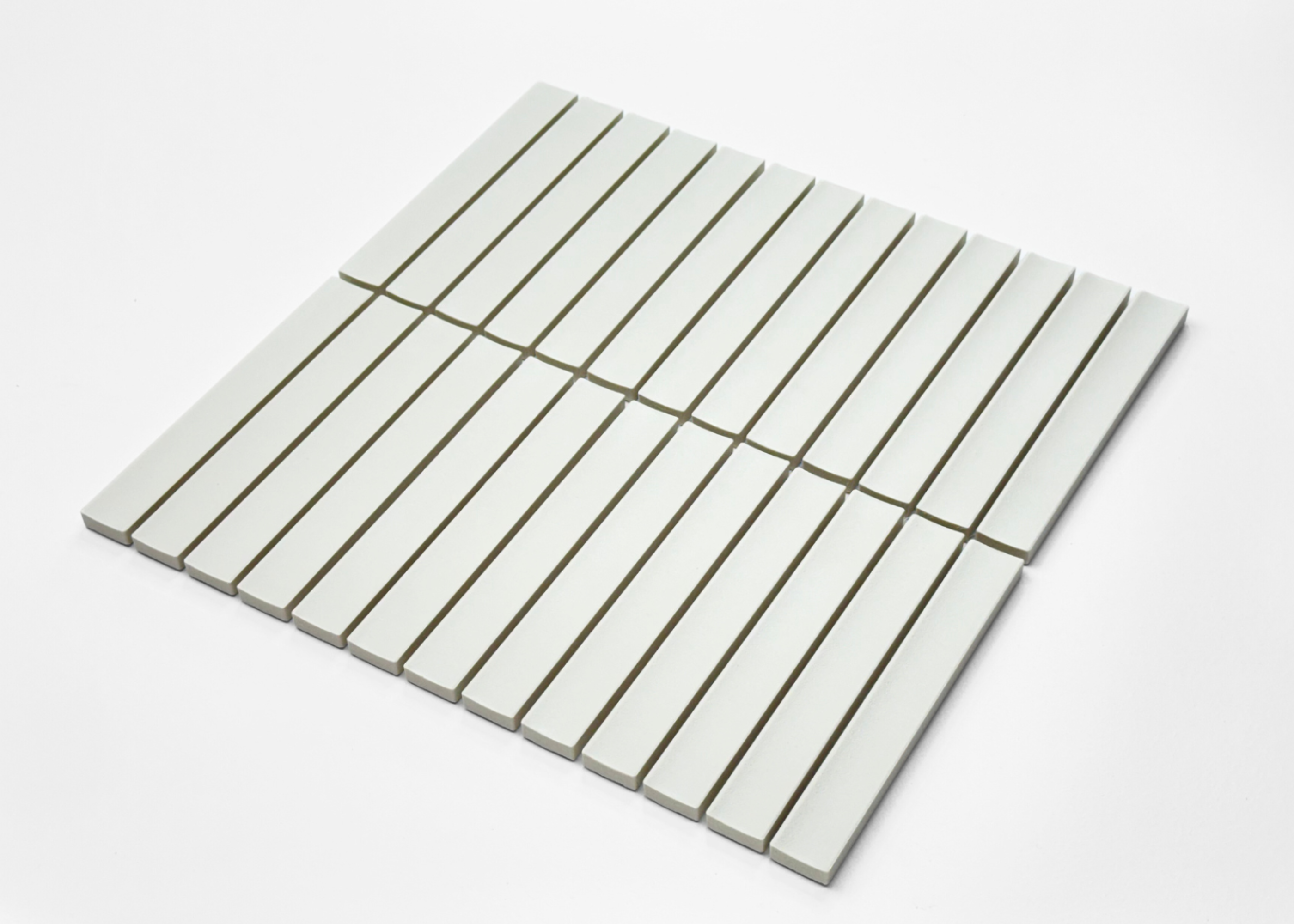 Porcelain Concave Unglazed Finger Tile | Mosaic Mode
