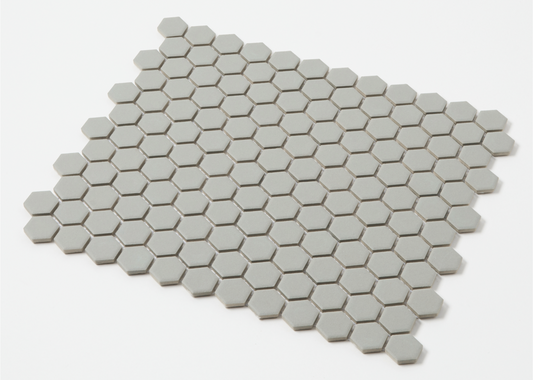 Smoke Grey Glazed Small Hexagon-HEXAGON-Mosaic Mode