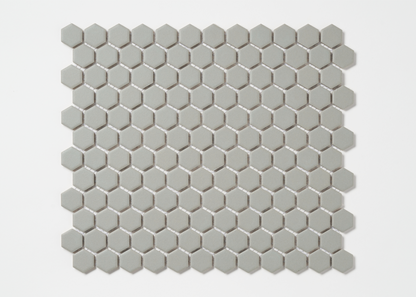 Smoke Grey Glazed Small Hexagon-HEXAGON-Mosaic Mode