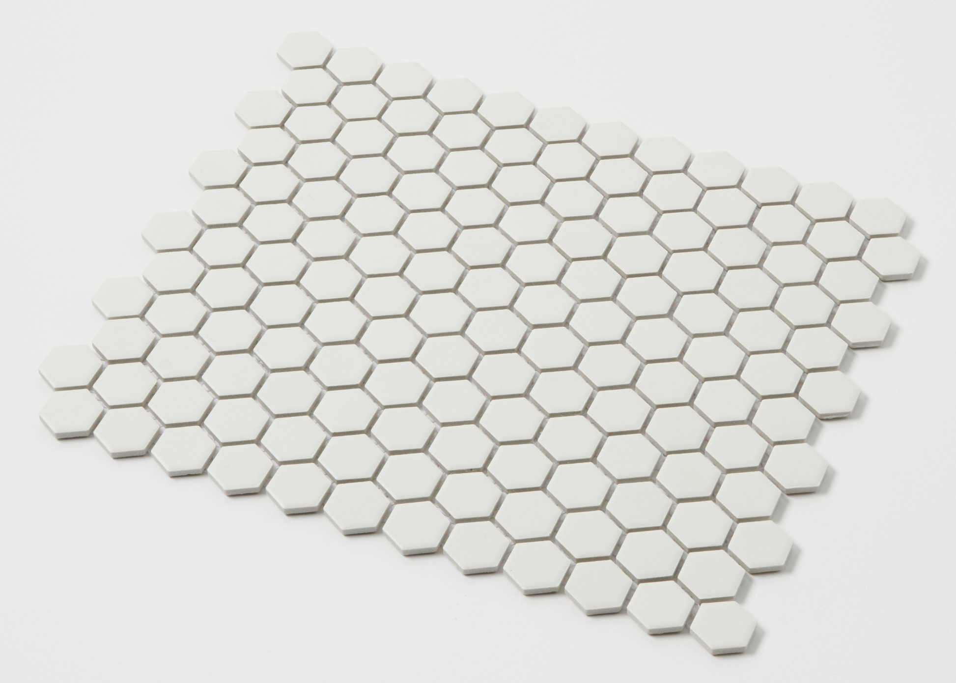 Snow White Glazed Small Hexagon-HEXAGON-Mosaic Mode