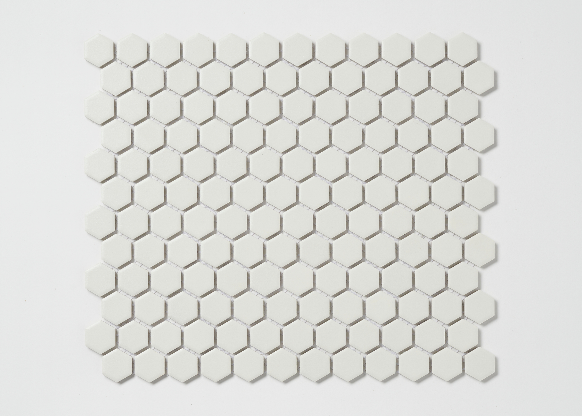 Snow White Glazed Small Hexagon-HEXAGON-Mosaic Mode