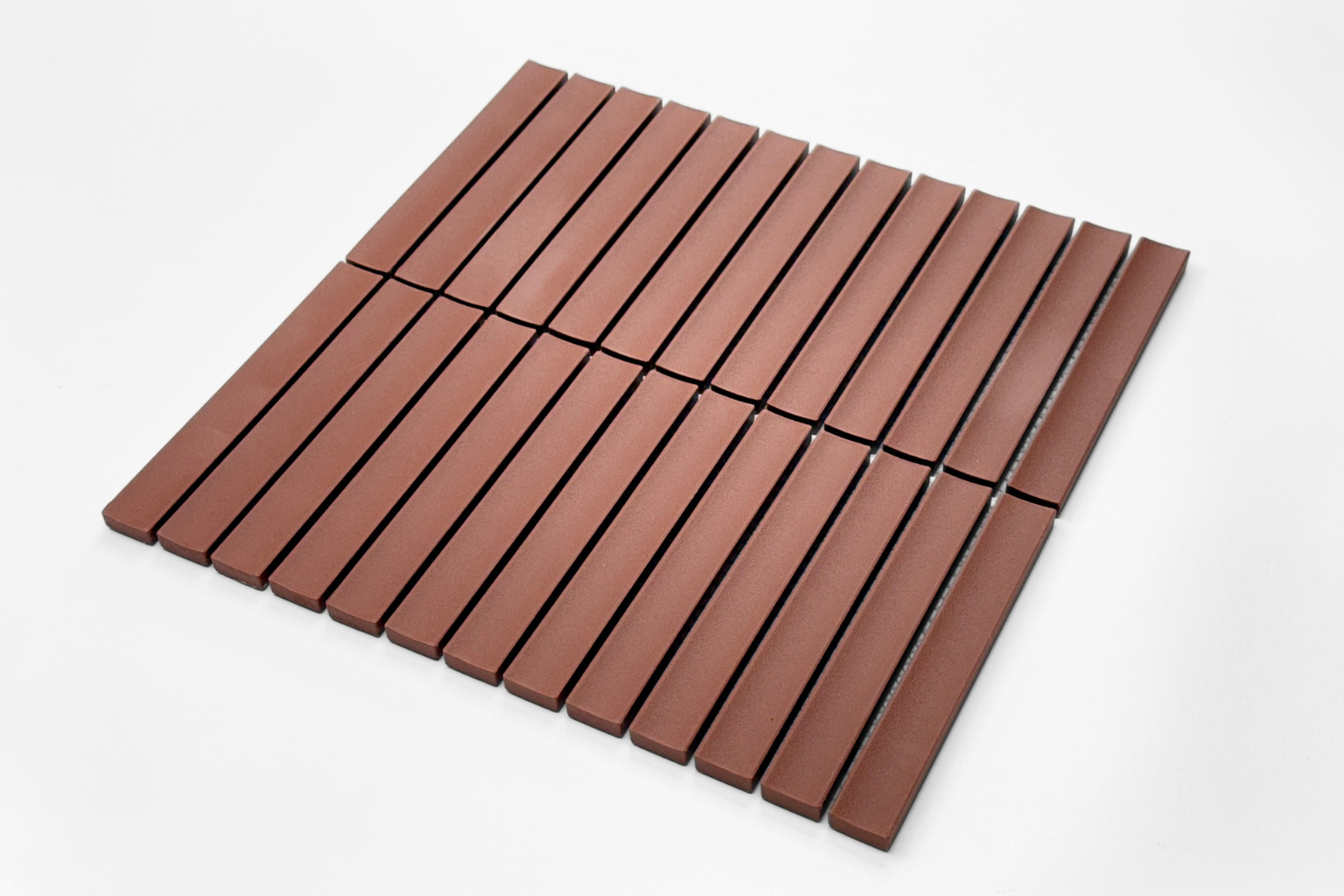 Terracotta Concave Unglazed Rectangle-UNGLAZED-Mosaic Mode