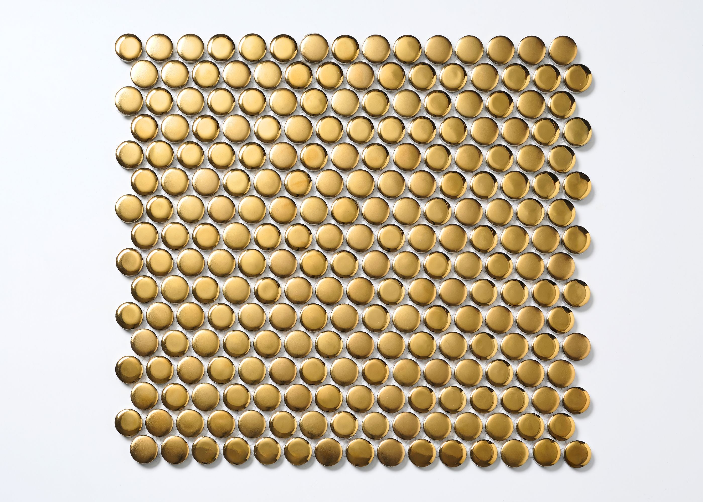 Gold Plated Gloss & Matt Mix Penny Round-PENNY ROUND-Mosaic Mode