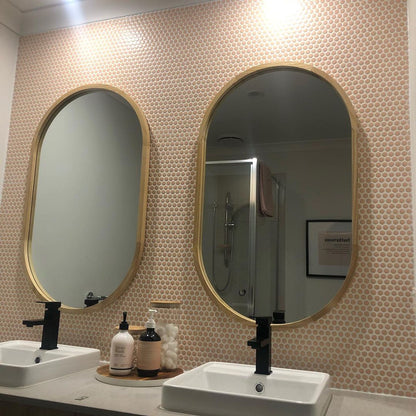 Pastel Pink Gloss Penny Round-PENNY ROUND-Mosaic Mode