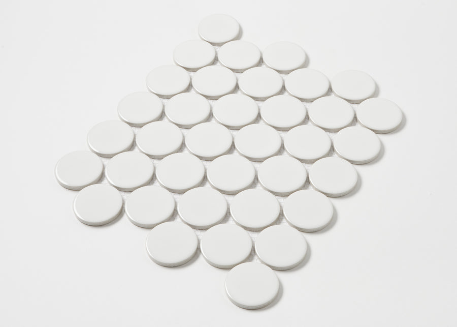 White Megalo Gloss Penny Round-PENNY ROUND-Mosaic Mode