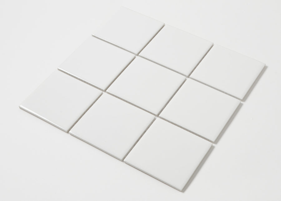 White Gloss Large Square-GLAZED PORCELAIN-Mosaic Mode