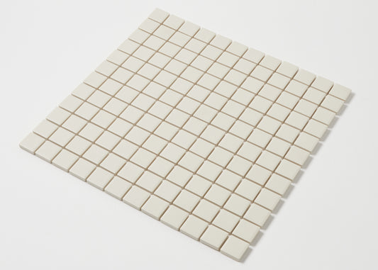 Off White Unglazed Small Square-UNGLAZED-Mosaic Mode