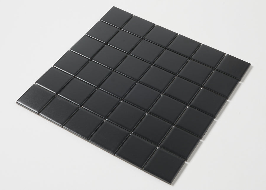 Black Matt Medium Square-GLAZED PORCELAIN-Mosaic Mode