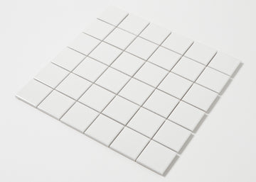 White Gloss Medium Square-GLAZED PORCELAIN-Mosaic Mode