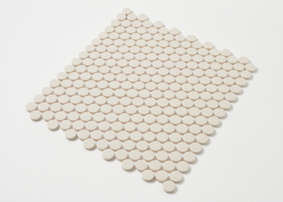 Off White Unglazed Penny Round-PENNY ROUND-Mosaic Mode
