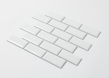 White Gloss Bevelled Edge Biscuit-BISCUITS-Mosaic Mode