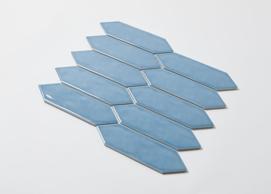 Denim Blue Gloss Rippled Surface Arrow-ARROW-Mosaic Mode