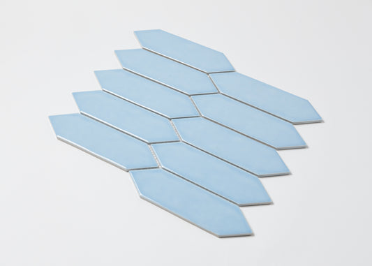 Sky Blue Gloss Rippled Surface Arrow-ARROW-Mosaic Mode