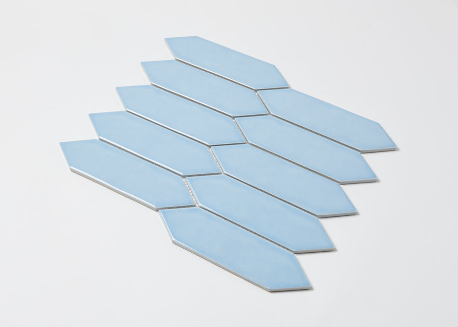 Sky Blue Gloss Rippled Surface Arrow-ARROW-Mosaic Mode