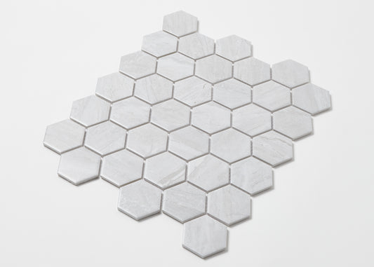 Wooden Grey Matt Medium Hexagon-HEXAGON-Mosaic Mode