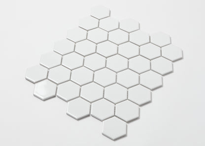 White Gloss Medium Hexagon-HEXAGON-Mosaic Mode