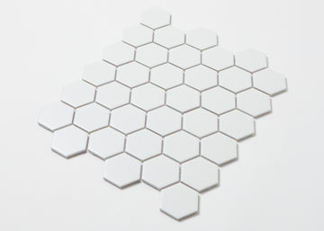 White Matt Medium Hexagon-HEXAGON-Mosaic Mode