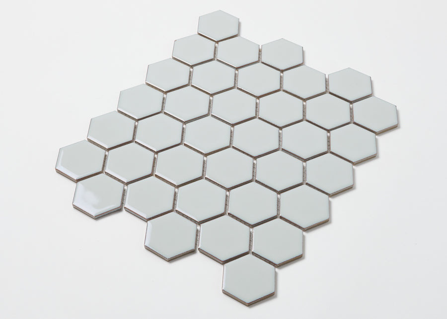 Antique Grey Gloss Medium Hexagon-HEXAGON-Mosaic Mode