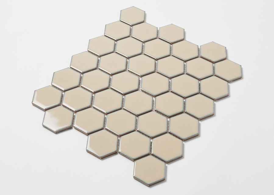 Antique Beige Gloss Medium Hexagon-HEXAGON-Mosaic Mode