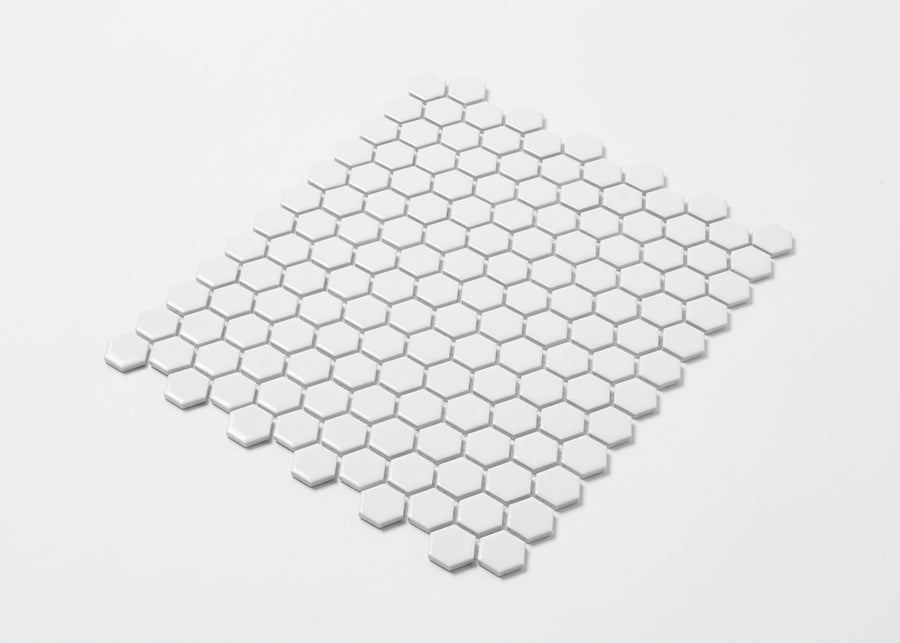 White Gloss Small Hexagon-HEXAGON-Mosaic Mode