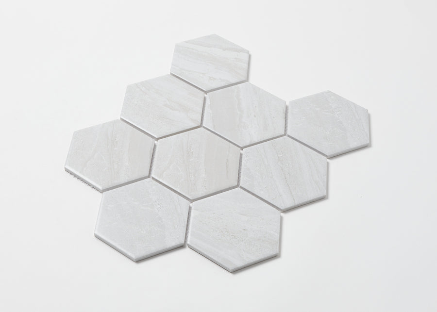 Wooden Grey Matt Large Hexagon-HEXAGON-Mosaic Mode