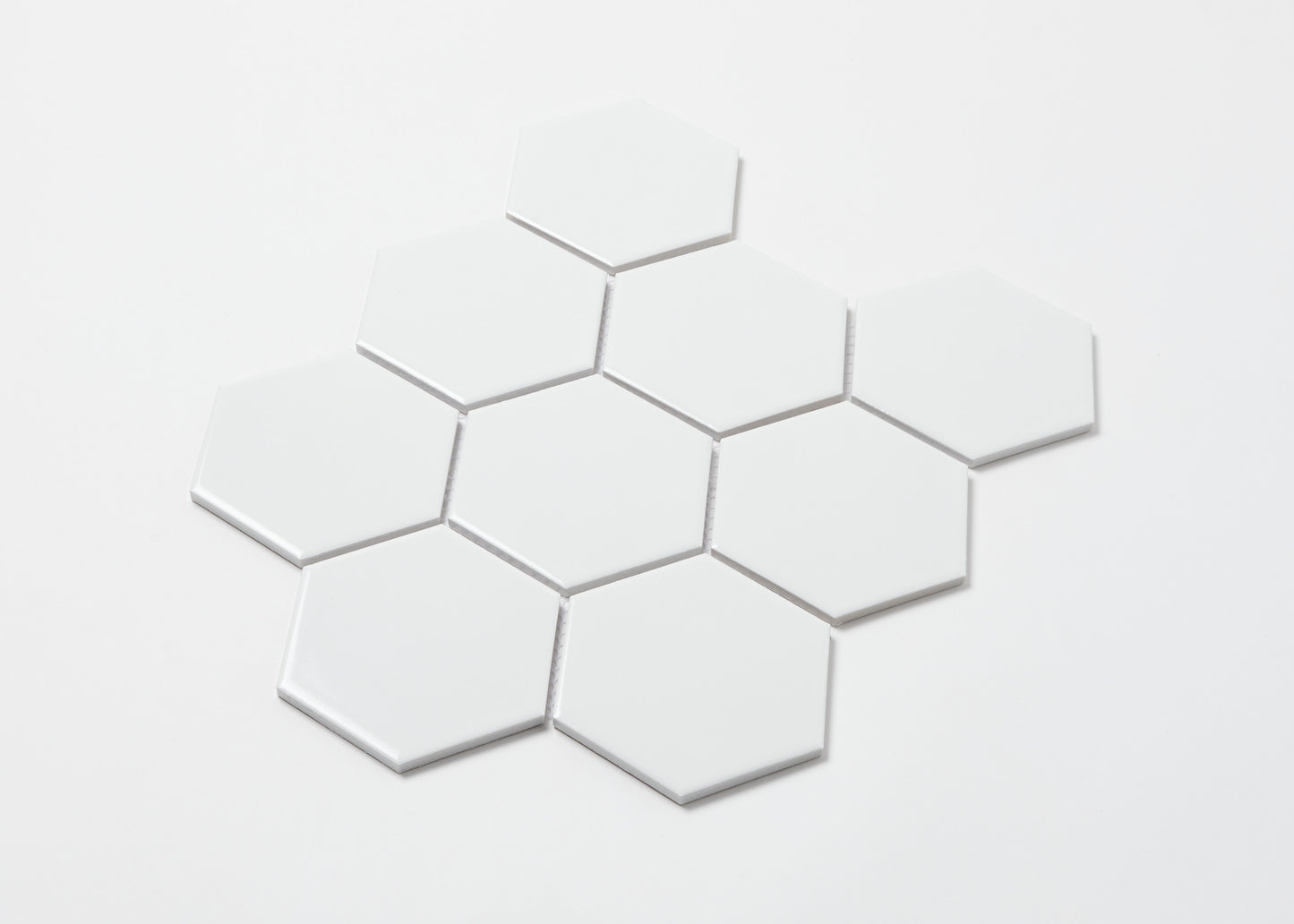 White Gloss Large Hexagon-HEXAGON-Mosaic Mode